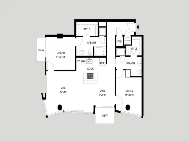Seven Rise apartments Austin Floor plan 12