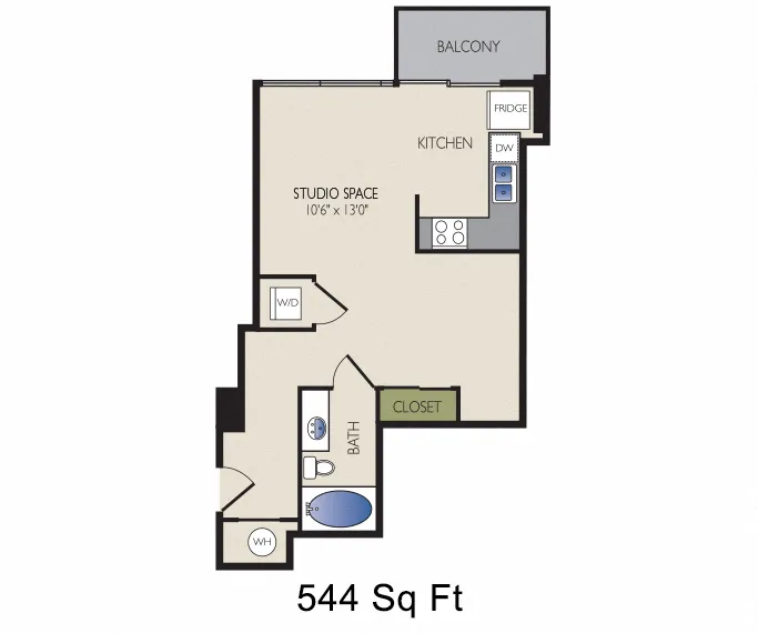 SkyHouse Rise apartments Austin Floor plan 1