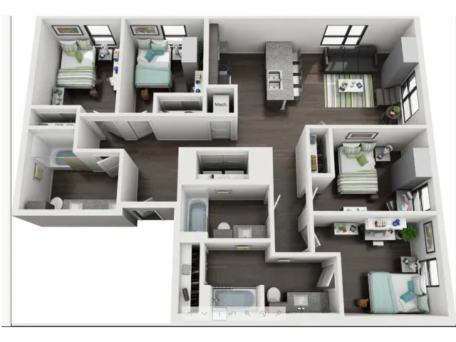 Skyloft Rise apartments Austin Floor plan 6