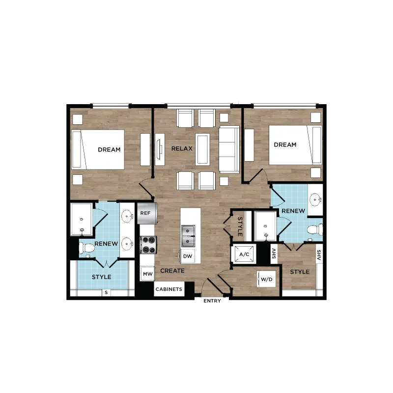 St. Andrie Rise apartments Houston Floor plan 11