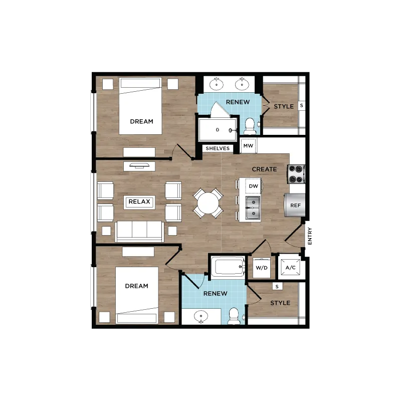 St. Andrie Rise apartments Houston Floor plan 12