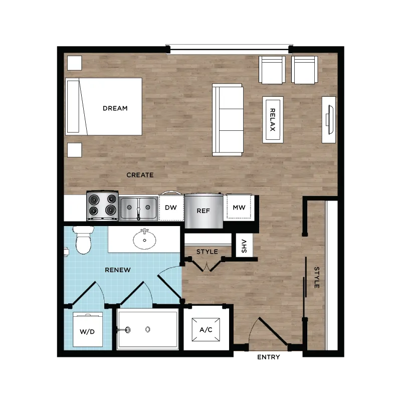 St. Andrie Rise apartments Houston Floor plan 2