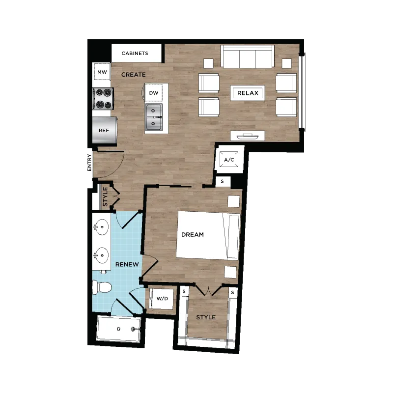 St. Andrie Rise apartments Houston Floor plan 6