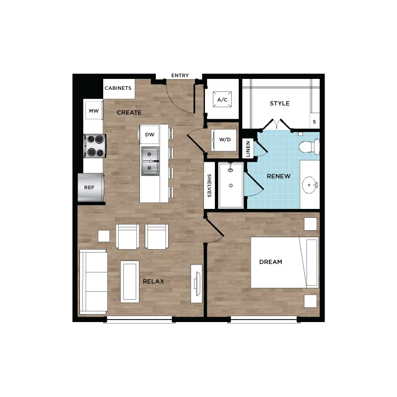 St. Andrie Rise apartments Houston Floor plan 7