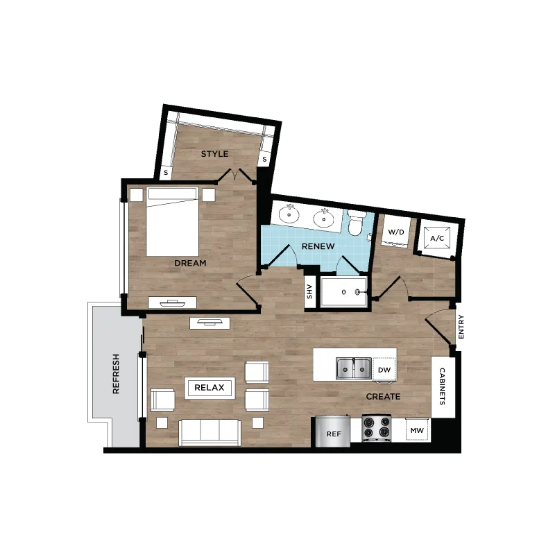 St. Andrie Rise apartments Houston Floor plan 8