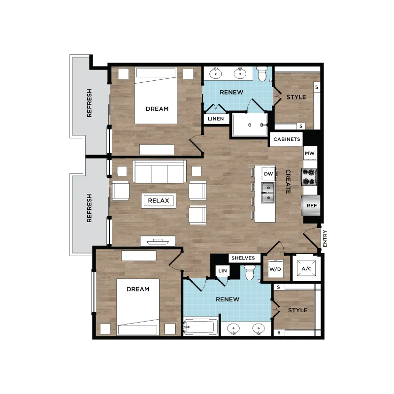 St. Andrie Rise apartments Houston Floor plan 9