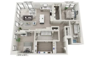 The Bowen Rise apartments Austin Floor plan 12