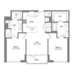 The Bowie Rise apartments Austin Floor plan 13