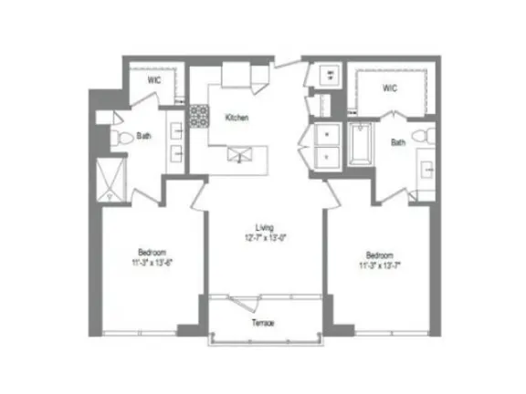 The Bowie Rise apartments Austin Floor plan 13