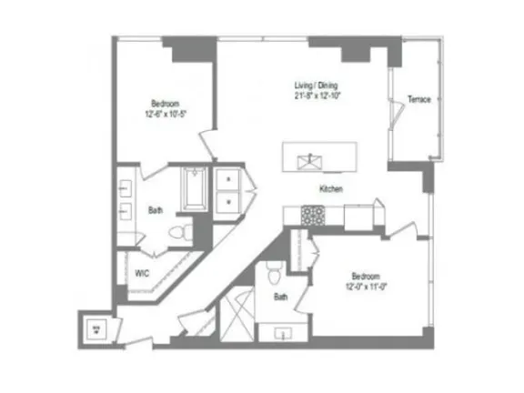 The Bowie Rise apartments Austin Floor plan 14