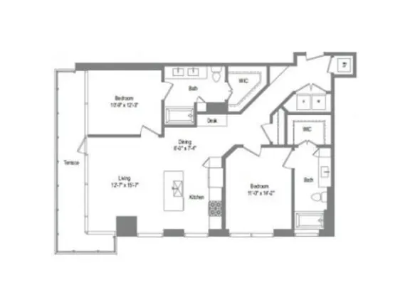 The Bowie Rise apartments Austin Floor plan 18