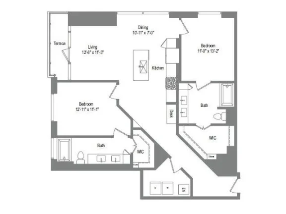 The Bowie Rise apartments Austin Floor plan 22