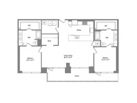 The Bowie Rise apartments Austin Floor plan 28