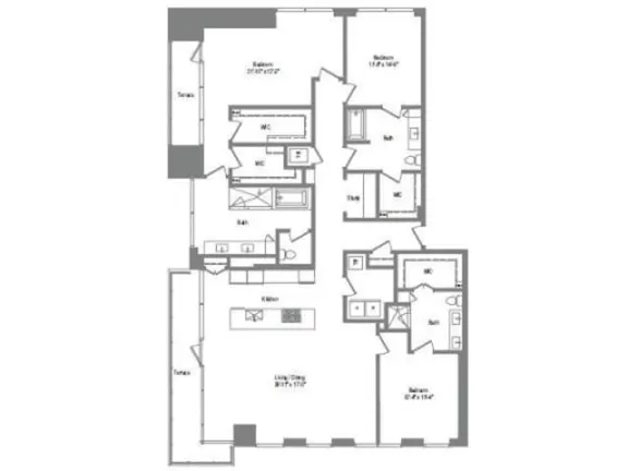 The Bowie Rise apartments Austin Floor plan 30