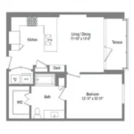 The Bowie Rise apartments Austin Floor plan 4