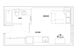 The Callaway House Rise apartments Austin Floor plan 2