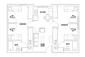 The Callaway House Rise apartments Austin Floor plan 3