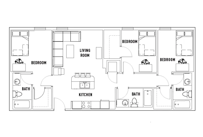 The Callaway House Rise apartments Austin Floor plan 5