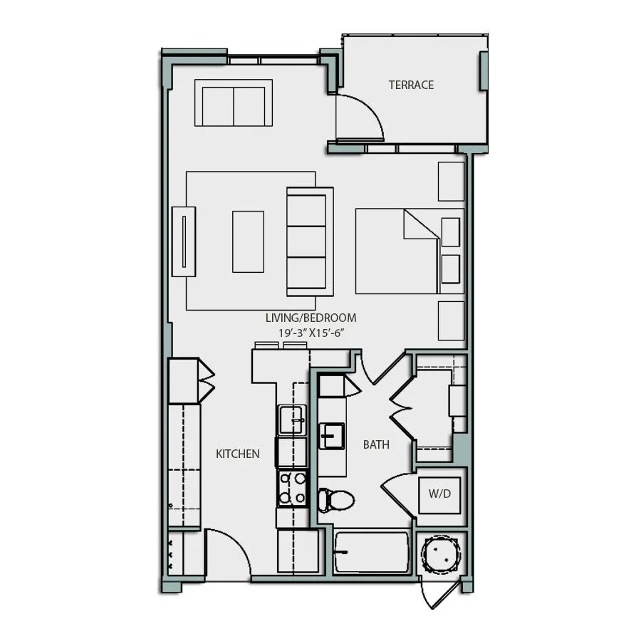 The Catherine Rise apartments Austin Floor plan 1