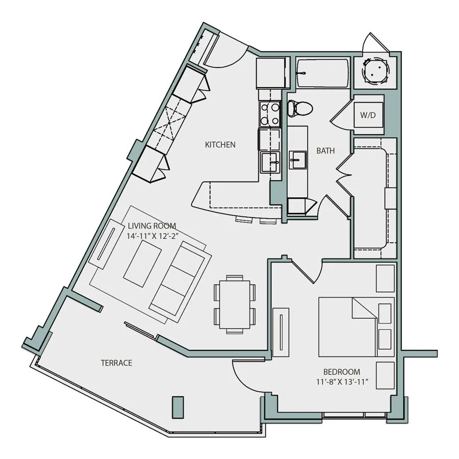 The Catherine Rise apartments Austin Floor plan 2