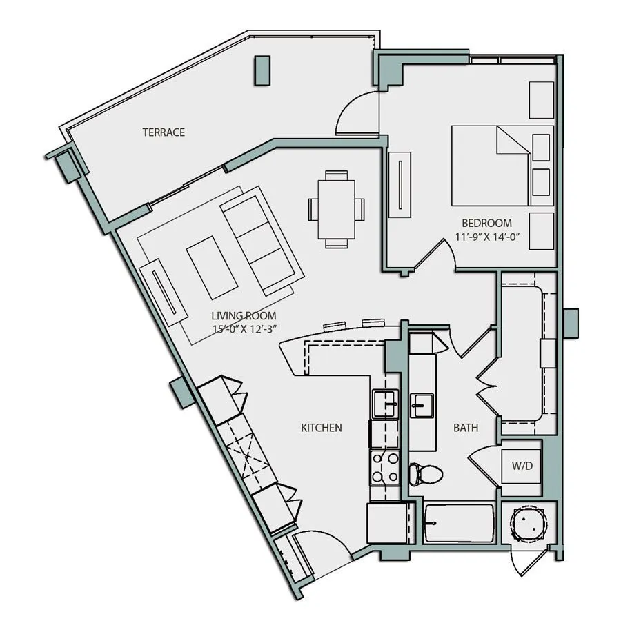 The Catherine Rise apartments Austin Floor plan 3