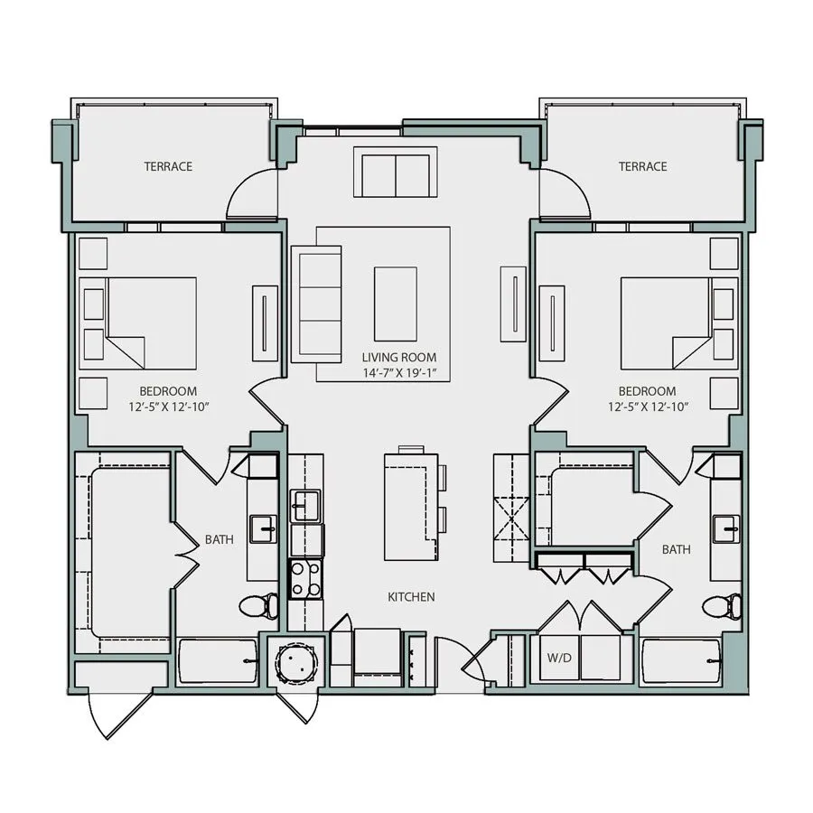 The Catherine Rise apartments Austin Floor plan 5