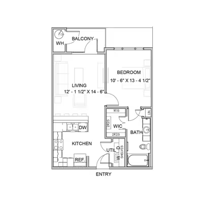 The Citadel Rise apartments Houston Floor plan 2