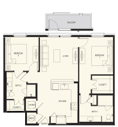 The Laura Rise Apartments Houston FloorPlan 15