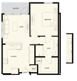 The Laura Rise Apartments Houston FloorPlan 9