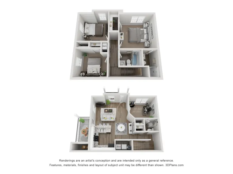 The Life at Westpark Rise apartments Houston Floor plan 5