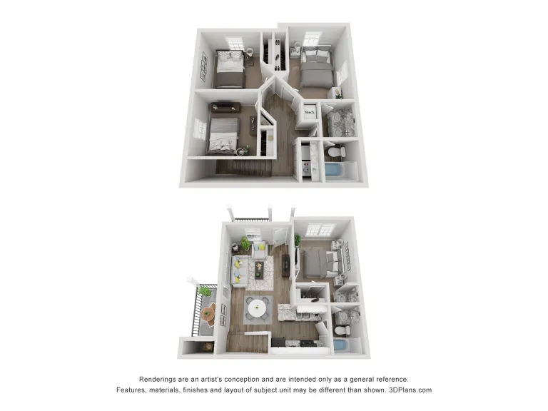 The Life at Westpark Rise apartments Houston Floor plan 6