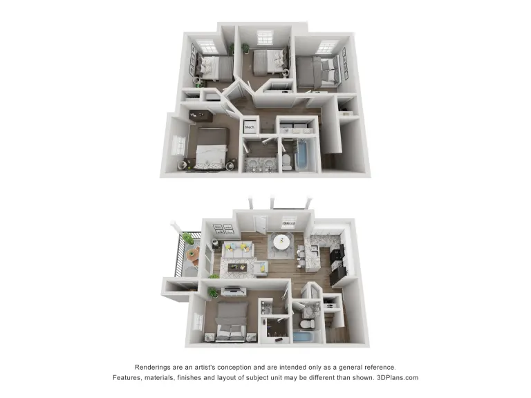 The Life at Westpark Rise apartments Houston Floor plan 7