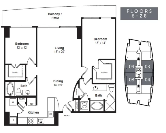 The Monarch by Windsor Rise apartments Austin Floor plan 10
