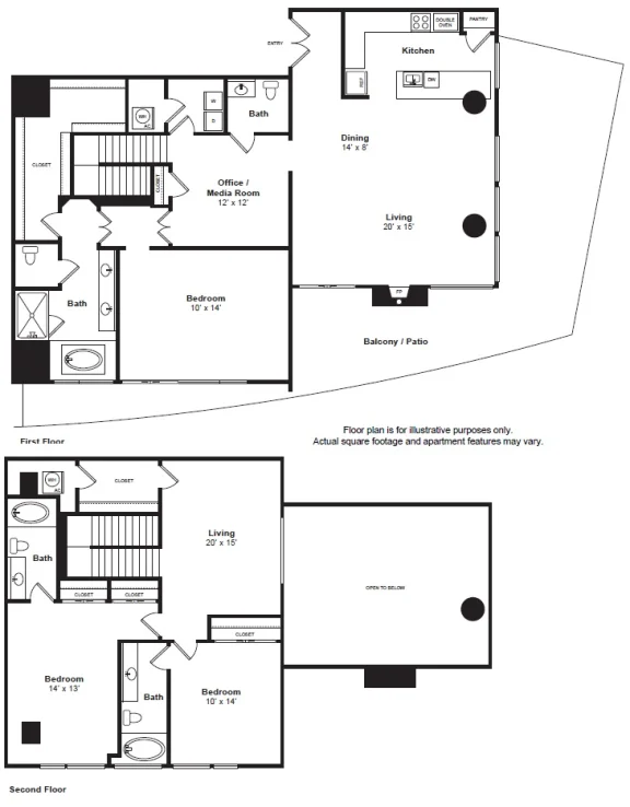 The Monarch by Windsor Rise apartments Austin Floor plan 14