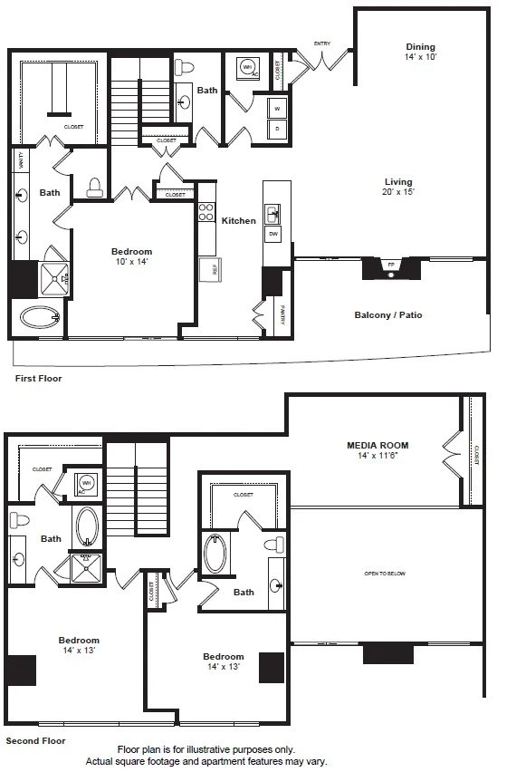 The Monarch by Windsor Rise apartments Austin Floor plan 16