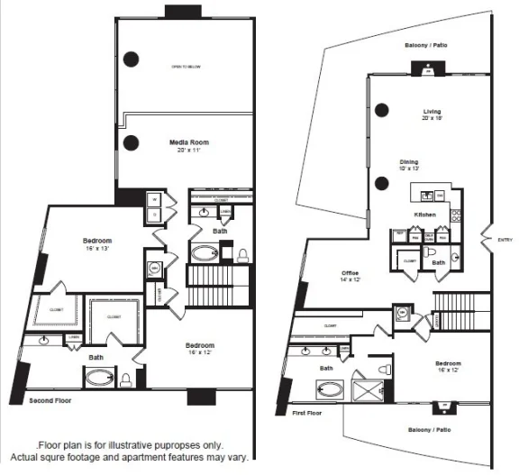 The Monarch by Windsor Rise apartments Austin Floor plan 17