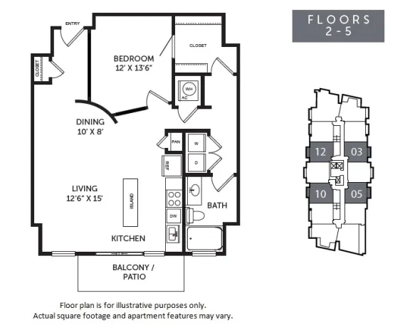 The Monarch by Windsor Rise apartments Austin Floor plan 5