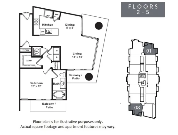 The Monarch by Windsor Rise apartments Austin Floor plan 6