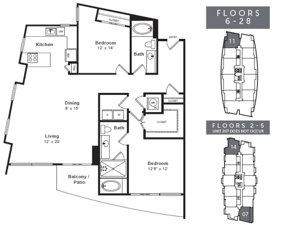 The Monarch by Windsor Rise apartments Austin Floor plan 9