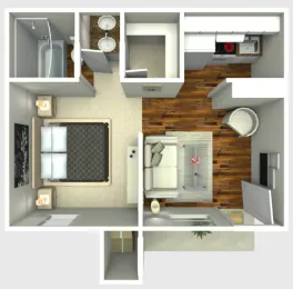 The Quinn at Westchase Rise Apartments Houston FloorPlan 1