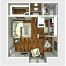 The Quinn at Westchase Rise Apartments Houston FloorPlan 2