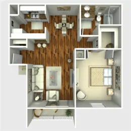 The Quinn at Westchase Rise Apartments Houston FloorPlan 3