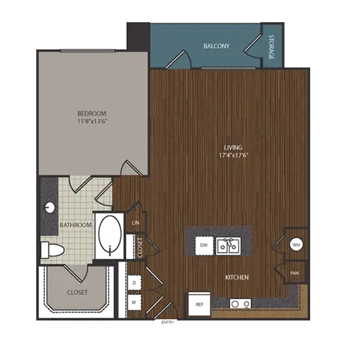 The Richmond at Uptown Rise Apartments Houston FloorPlan 13