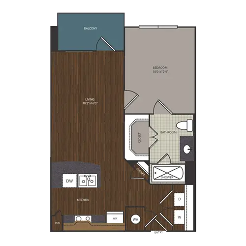 The Richmond at Uptown Rise Apartments Houston FloorPlan 2