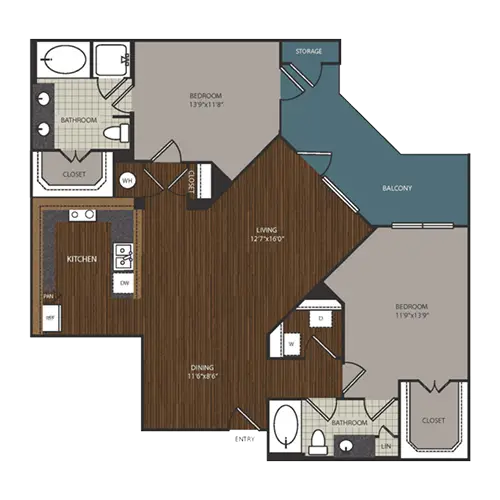 The Richmond at Uptown Rise Apartments Houston FloorPlan 23