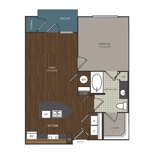 The Richmond at Uptown Rise Apartments Houston FloorPlan 6