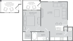The Towers of Seabrook Rise apartments Houston Floor plan 1