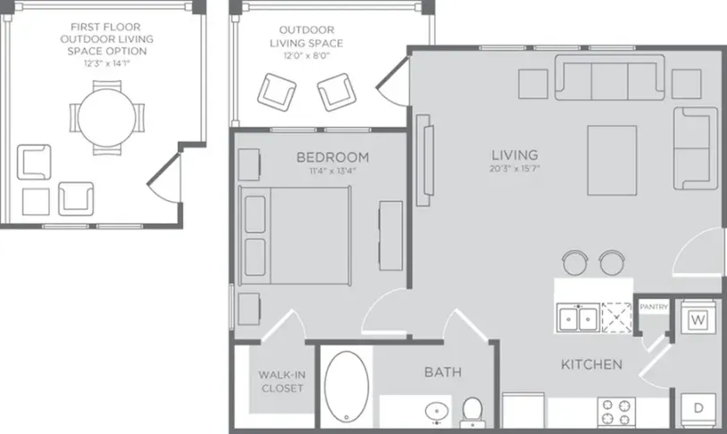 The Towers of Seabrook Rise apartments Houston Floor plan 2