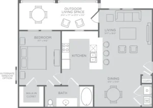 The Towers of Seabrook Rise apartments Houston Floor plan 3