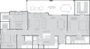 The Towers of Seabrook Rise apartments Houston Floor plan 6